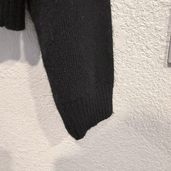 Endless Rose Embellished Neck Sweater Black Size Small Wool Blend Pullover Chic - Picture 7 of 10